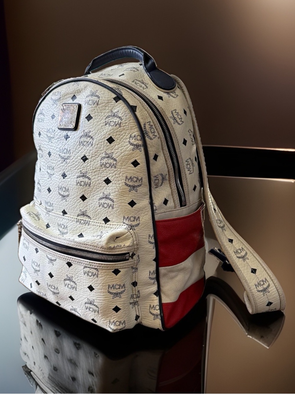 MCM Stark Visetos Colorblock Backpack 🖤